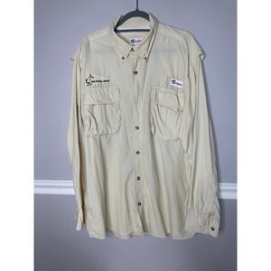 All American fisherman vented, long sleeve shirt nylon men's XL Ocean Beach Sun